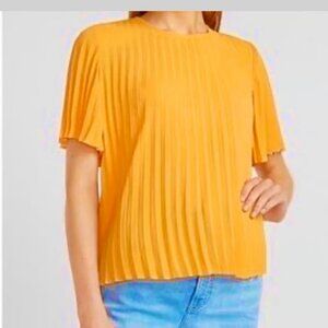 Express Marigold Pleated Top Size Medium NWT